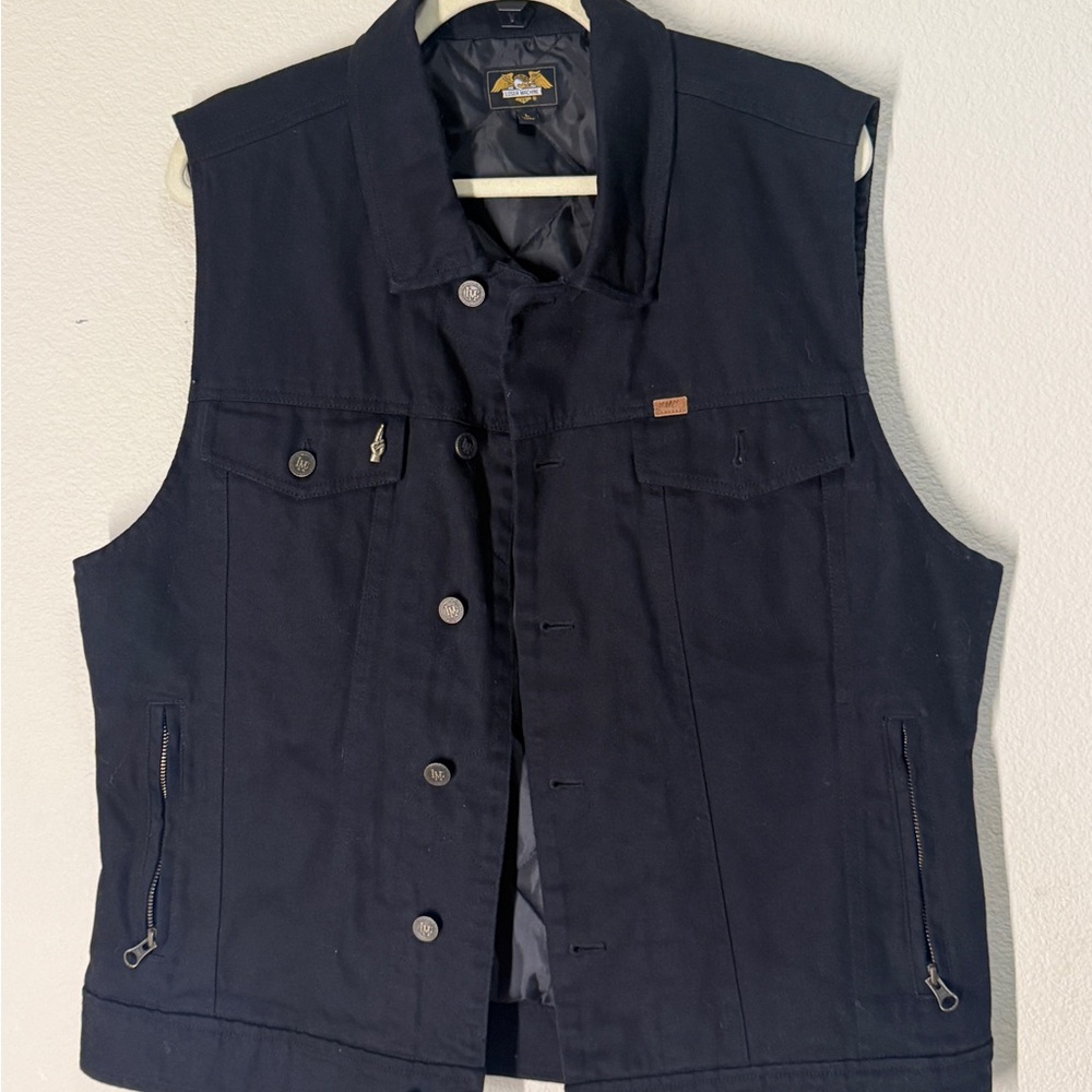 Loser Machine Men's Black Twill Vest (L)